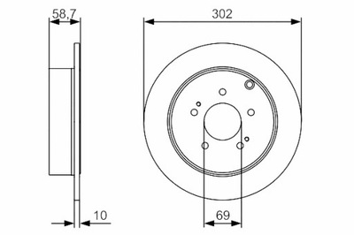 BOSCH DISCOS DE FRENADO 2SZT. PARTE TRASERA MITSUBISHI ENDEAVOR GRANDIS 2.0D 2.4  