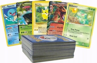 KARTY POKEMON MEGA ZESTAW 100 KART POKEMON TCG KOLEKCJONERSKICH + GRATIS
