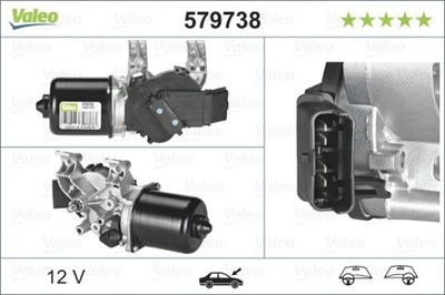 MOTOR LIMPIAPARABRISAS RENAULT CLIO II,III 06.01-08.16 PARTE DELANTERA VAL579738  