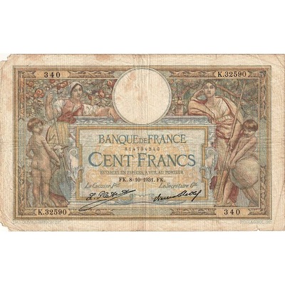 Francja, 100 Francs, Luc Olivier Merson, 1931, K.3