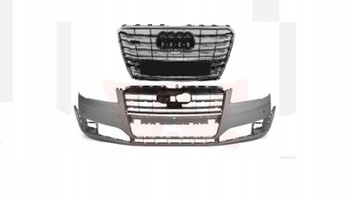 Audi a8 d4 4f lift 2013-2017 бампер передний перед фото №1