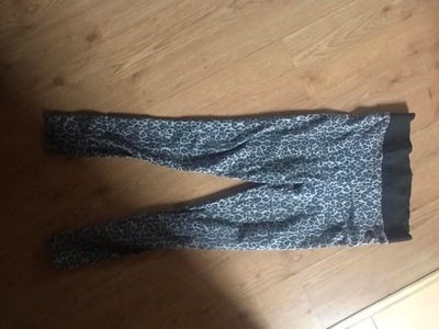 Legginsy getry zip Giną tricot M 38 panterka szare