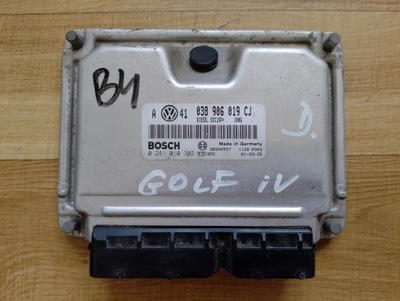 VW GOLF PASSAT AUDI CONTROL UNIT COMPUTER ENGINE 038906019CJ 0281010382  