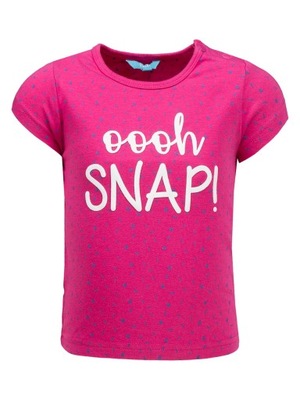 T-shirt dziewczęcy, różowy, Oh snap!, Lief, r. 80