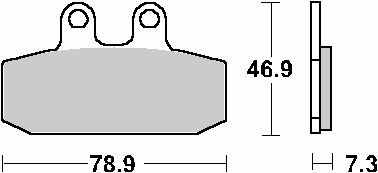 SBS АКЦІЯ КОЛОДКИ ГАЛЬМІВНІ KH256 STREET CERAMIC APRILIA ATLANTIC 500 '02