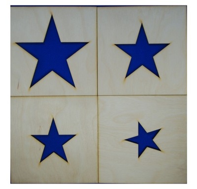 Zestaw szablonów 8szt gwiazda 8-6-5-4cm dekory