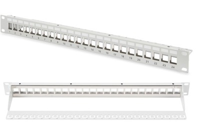 DIGITUS Patchpanel pusty RACK 19' 24p STP keystone