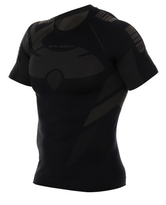 Brubeck Pánske tričko DRY s krátkym rukávom čierna/grafit S