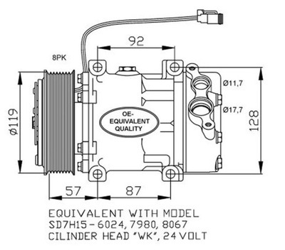 [NRF32120] KOMPRESORIUS KONDICIONAVIMO SCANIA 4 05.96- 