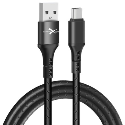 KABEL USB – USB TYP C |1m | SZYBKIE ŁADOWANIE czarny