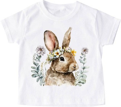 T-shirt koszulka dziecięca z królikiem królik roz 128