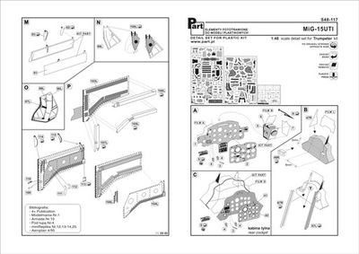 Part S48-117 1/48 MiG-15 UTI (Trumpeter)