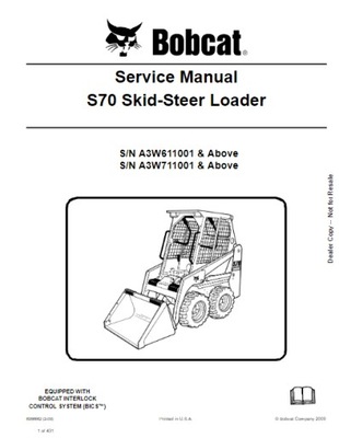 BobCat Service Manual S70 Skid-Steer Loader