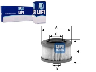 UFI ФІЛЬТР ПАЛИВА 05019741AA 3009989 FA5701ECO 4031