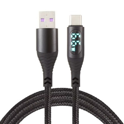 Kabel USB do USB-C - SZYBKIE ŁADOWANIE Z WYŚWIETLACZEM LED 66W PD 2M