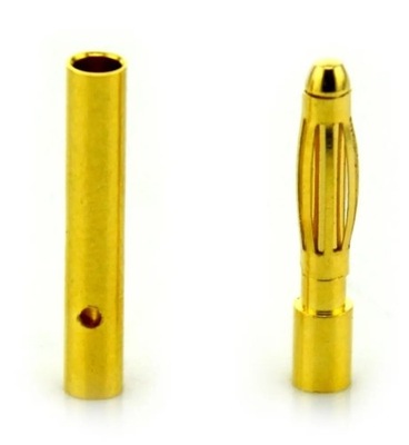 Złote złącza Bullet Banana 3.5 mm