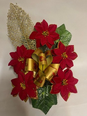 Stroik SBN5 grób sztuczne kwiaty kompozycja donica święta Boże Narodzenie
