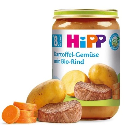 HIPP BIO OBIADEK MARCHEWKA ZIEMNIAKI WOŁOWINA ALERGIA 8m 220g