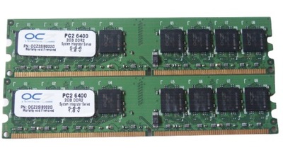 Pamięć DDR2 4GB 800MHz PC6400 OCZ 2x 2GB Dual