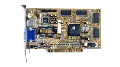 UNIKATOWA KARTA GRAFICZNA NVIDIA RIVA TNT2 M64 32MB PCI / RETRO