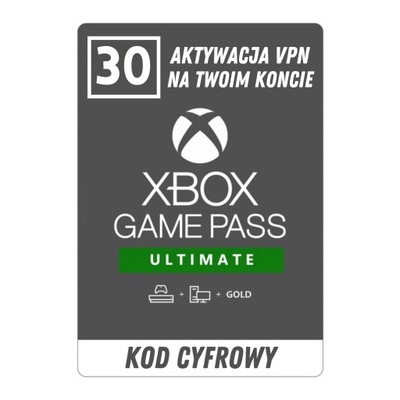 SUBSKRYPCJA XBOX GAME PASS ULTIMATE 1 MIESĄC / 30 DNI KOD KLUCZ LIVE GOLD
