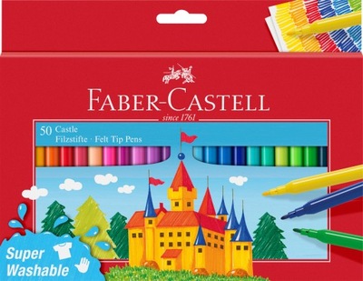 Flamastry pisaki Faber-Castell ZAMEK 50 kolorów