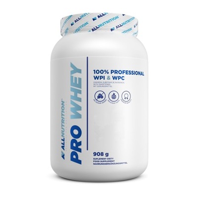 ALLNUTRITION PRO WHEY 908G BIAŁKO PROTEIN WPC WPI MIĘŚNIE MASA REGENERACJA