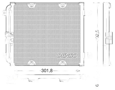 Конденсатор радиатор кондиционера dcn02028 denso фото №1