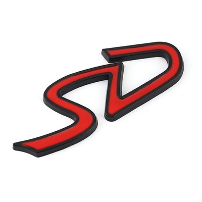 STICKER 3D METAL SD D LOGO SIGN FROM EMBLEMATEM ON AUTO BMW MINI  