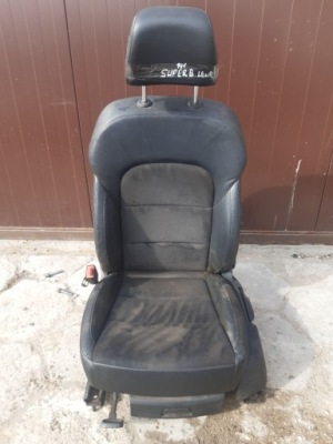 Сидіння лівий перед skoda superb ii lift шкіра подушка безпеки фото №1