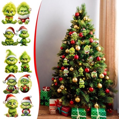 10SZT Boże Narodzenie Kreskówka Grinch Kreatywna wisząca dekoracja choinki