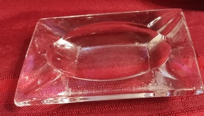 Popielniczka szklana prostokątna