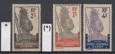 GABON kolonia francuska */(*) Mi 49, 50, 51