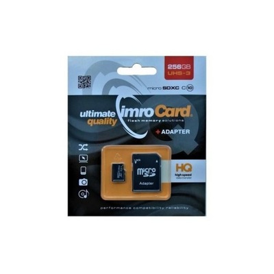 Karta pamięci MicroSDXC 256GB IMRO UHS-3 + adapter