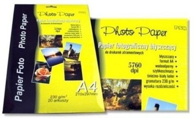 Papier fotograficzny A4 20 arkuszy