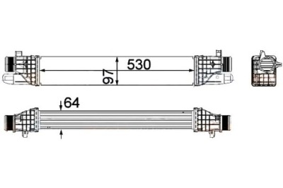 Інтеркулер радіатор повітря наддувний [he фото №1