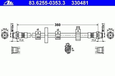 ПАТРУБОК ТОРМОЗНОЙ GIĘTKI VW T4 97-03 ЛЕВЫЙ ПЕРЕД