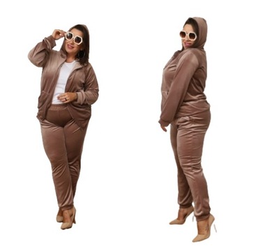 Komplet dresowy PLUS SIZE r. 4XL cappuccino