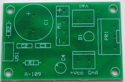 A-109pcb. Płytka do zasilacza A-109