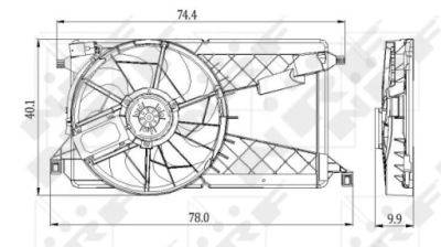 Вентилятор радиатора mazda 3 1,6di/2,0b 03- фото №1