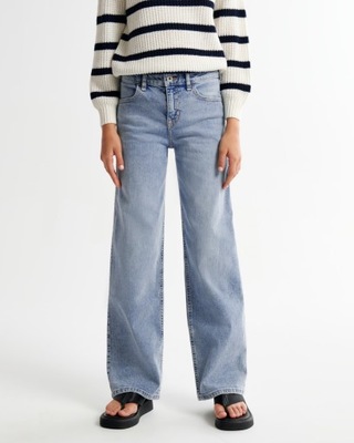 Spodnie dziewczęce jeansy z wysokim stanem Abercrombie Kids 13/14 lat
