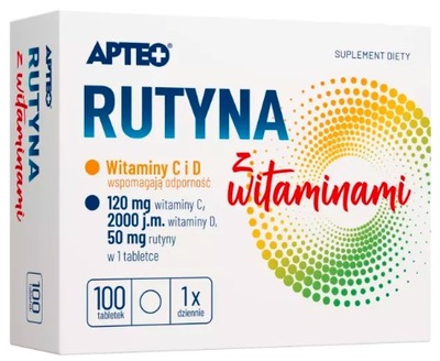 RUTYNA Z WITAMINAMI witamina C D Apteo 100 tabletek
