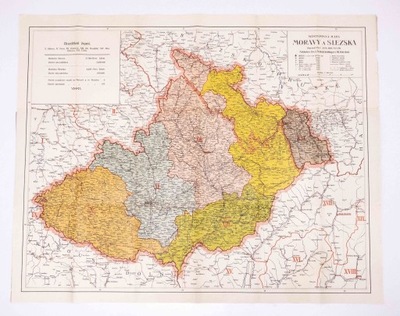 STARA MAPA, KRAJ MORAWSKO - ŚLĄSKI, pocz. XX w.