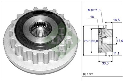 INA 535011810 EMBRAGUE ALT.  