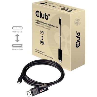 Kabel USB club3D CAC-1557, czarny, 1.80 m