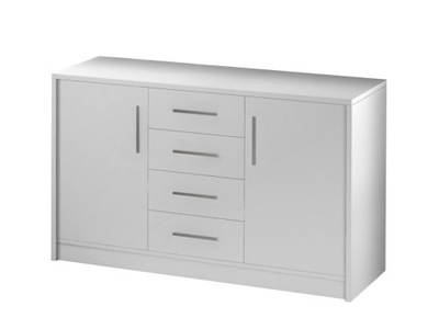 Komoda GENEWA 2 biała - szuflady/półki