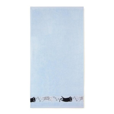 Ręcznik 70x130 Koty niebieski frotte dziecięcy