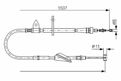 BOSCH CABLE DE FRENADO DE MANO PARTE TRASERA P OPEL AGILA SUZUKI WAGON R +  