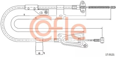 COFLE 17.0121 CIĘGŁO, ТОРМОЗ СТОЯНОЧНИЙ