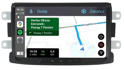 DACIA DUSTER DOKKER LODGY LOGAN SANDERO ANDROID CARPLAY RADIO NAWIGACJA